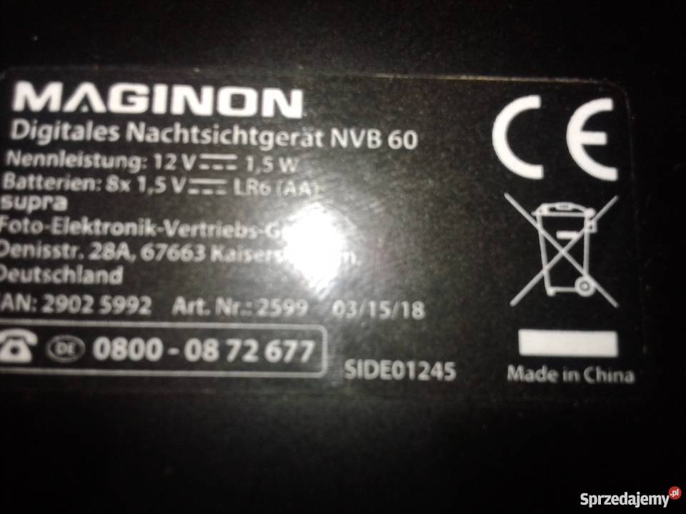 noktowizor MAGINON NVB 60 Fotografia i Optyka świętokrzyskie