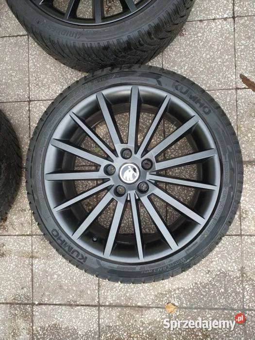 Oryginalne felgi Skoda Turini 18 opony zimowe Bytów