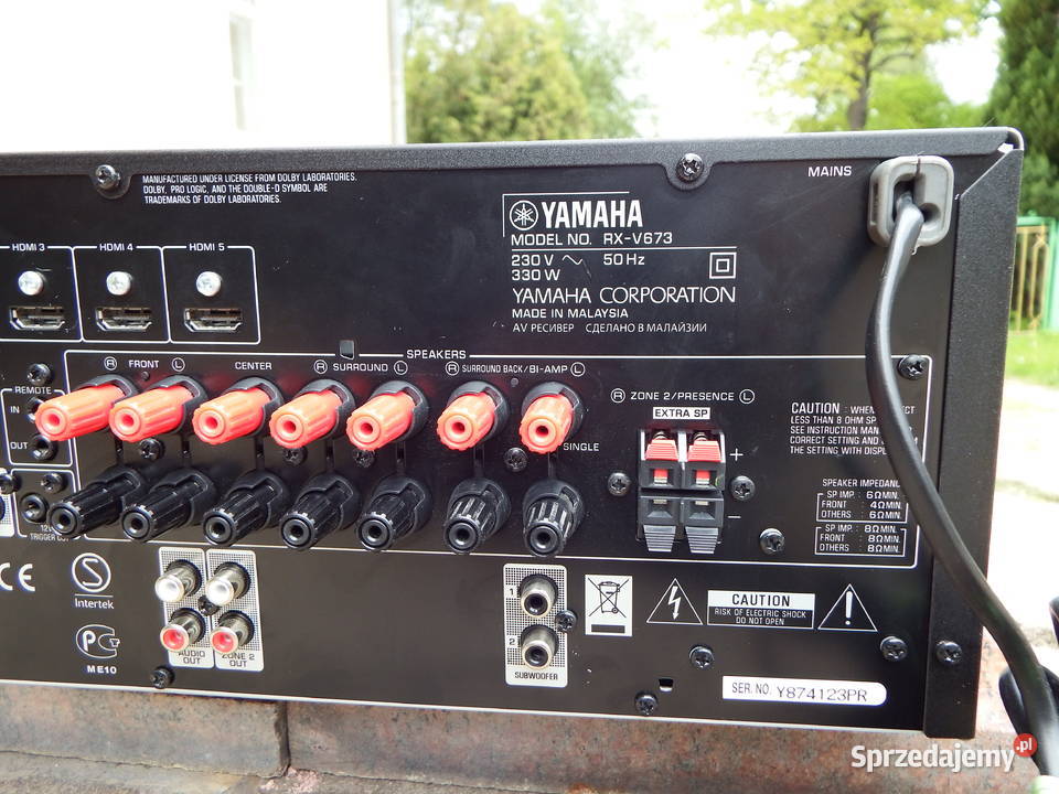 Amplituner AV kina domowego Yamaha RXV673 super dolnośląskie Bolesławiec sprzedam