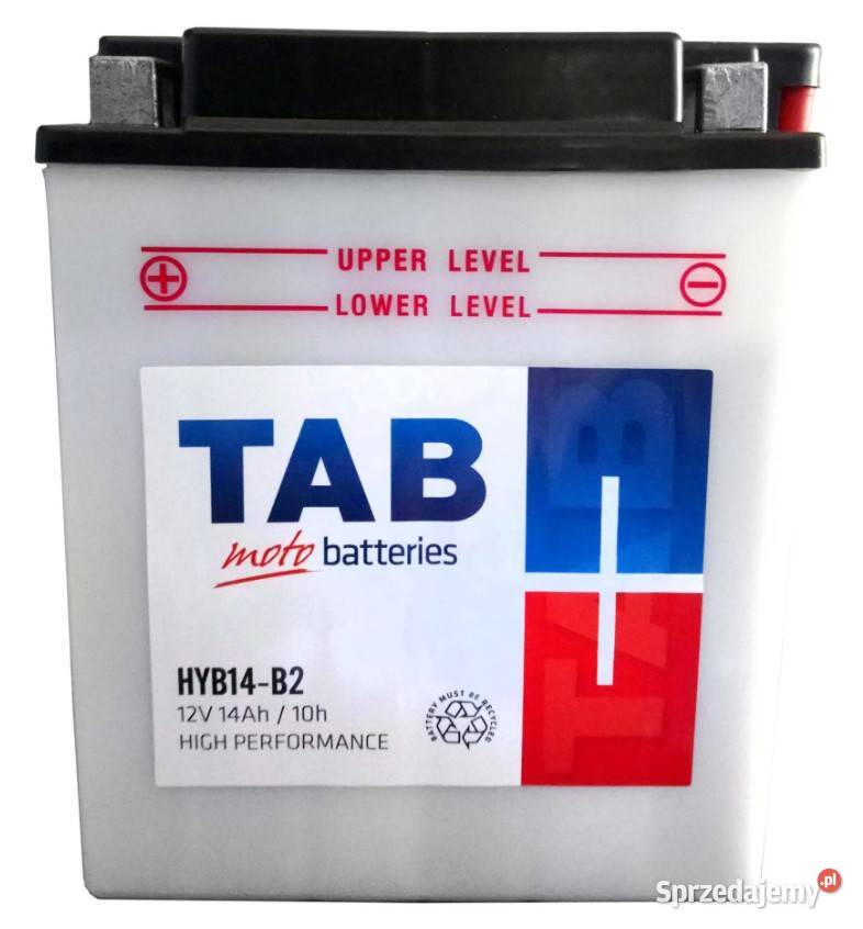 Akumulator motocyklowy TAB YB14B2 HYB14B2 12V Akumulatory motocyklowe