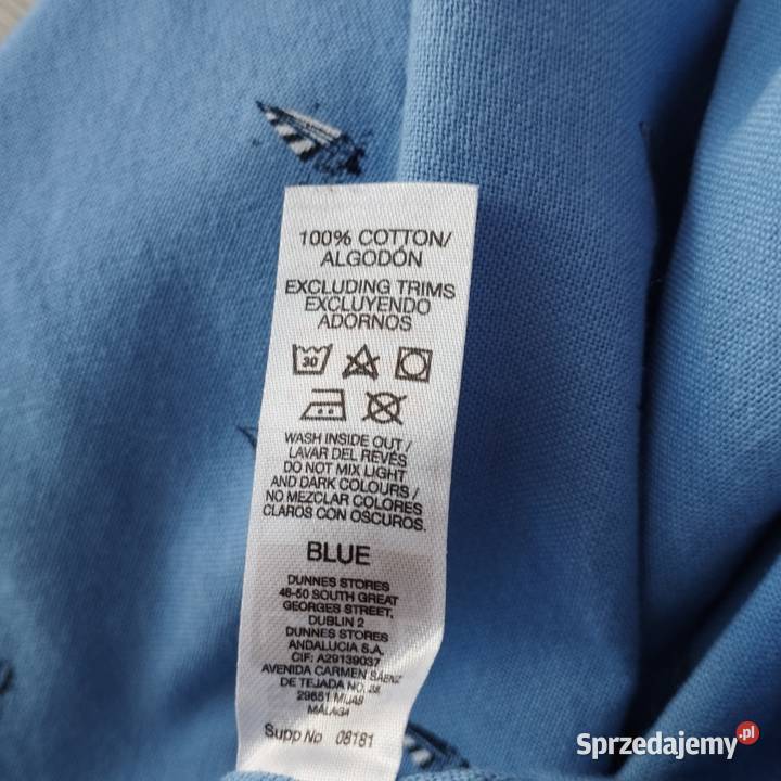 Koszula męska L Dunnes Stores niebieska w łódki Bogatynia