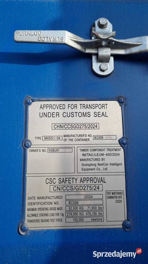 Kontener Magazynowy 12m 40HC