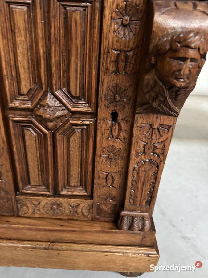 Antyczne dębowe biurko gabinetowe 150 Sławoszewek