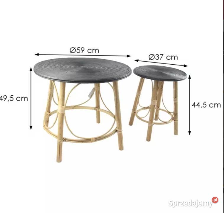 Nowy Zestaw stolików Taman Rattan czarnydrewno małopolskie Kraków