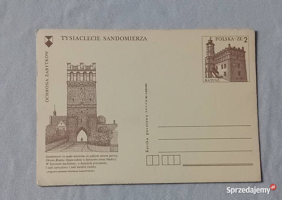 Pocztówka Oczrona zabytków tysiąclecie Koźminek