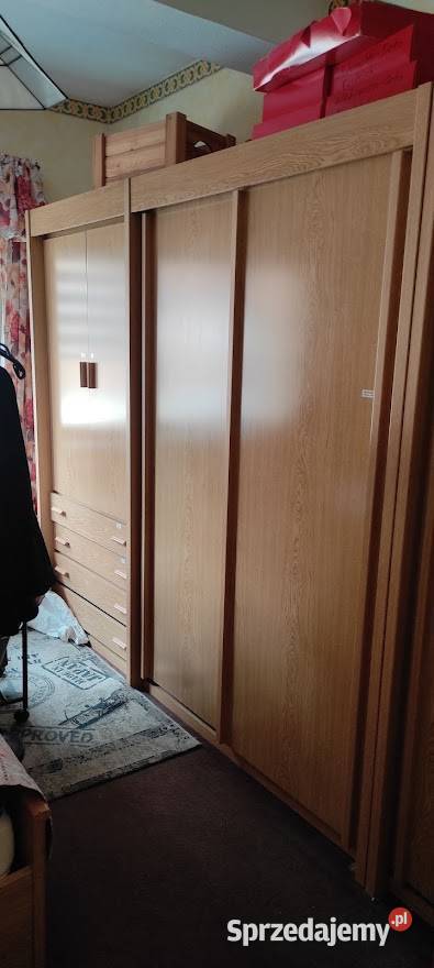 Dwie szafy garderobiane garderoba szafa przesuwane drzwi