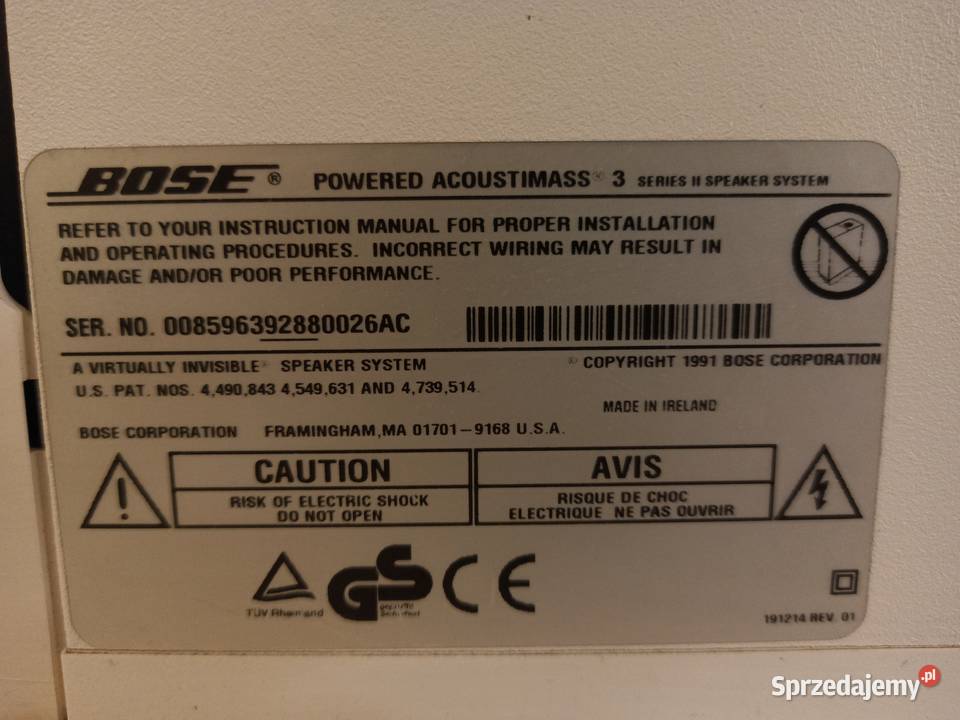 Kolumny BOSE Powered Acoustimass 3 Series II