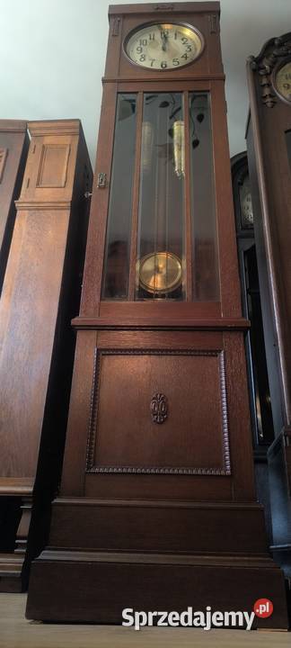 Lenzkirch 1913 r zegar stojący piękny wielki Kwaczała
