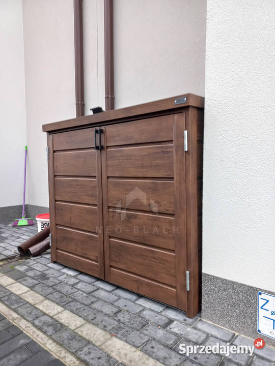 Zabudowa koszy na śmieci wiata śmietnikowa Lubin