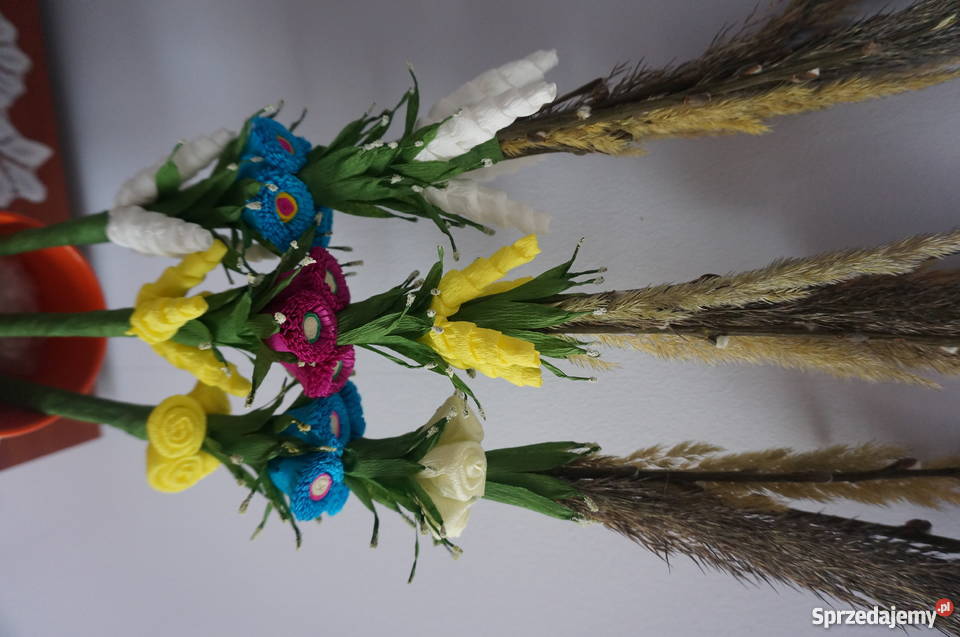 Palma wielkanocna palmy wielkanocne z bibuły Libiszów-Kolonia