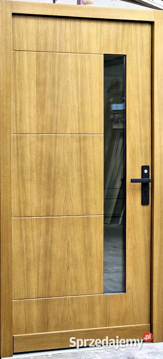 Drzwi DŁUGOSZ zewnętrzne nowoczesne drewniane Drzwi zewnętrzne Sieradz