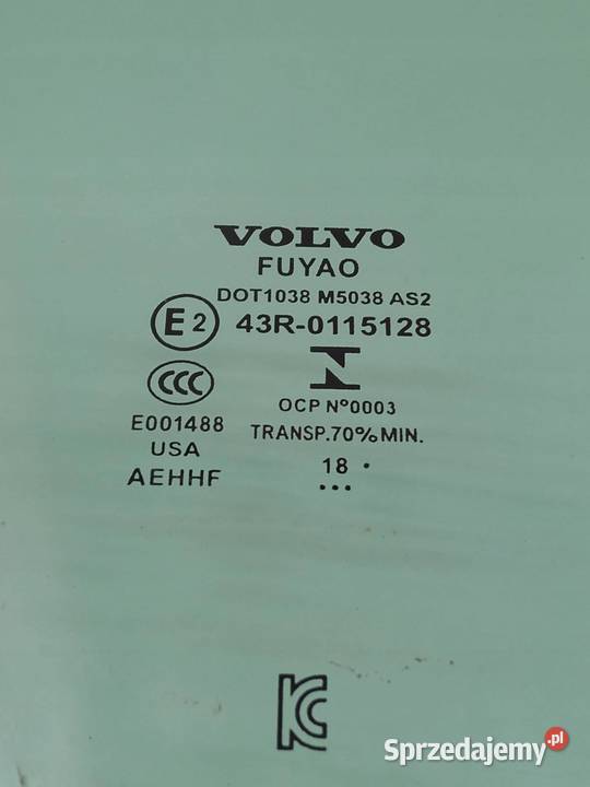SZYBA DRZWI PRAWY PRZÓD Volvo S60 III 20182024 świętokrzyskie