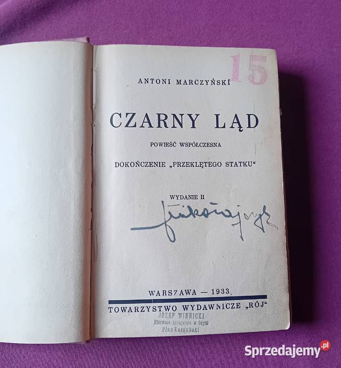 Antoni Marczyński Czarny ląd Rój 1933 r Wydanie Koźminek sprzedam