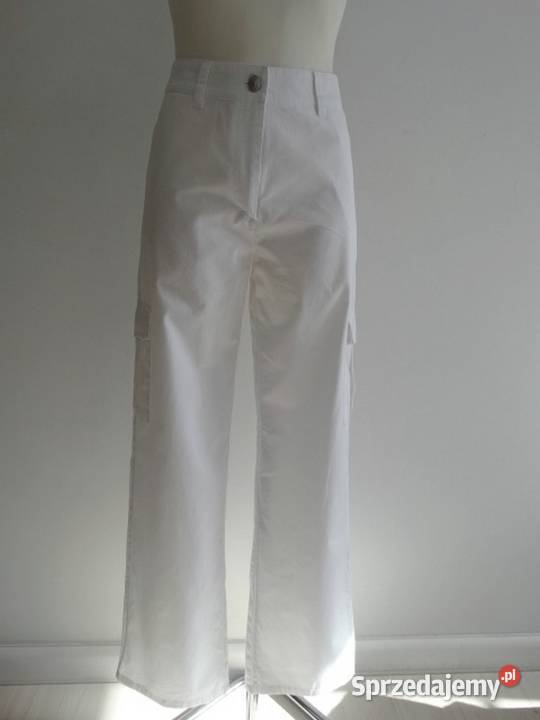 Spodnie Wide Leg Szerokie Nogawki Wysoki Stan Cropp
