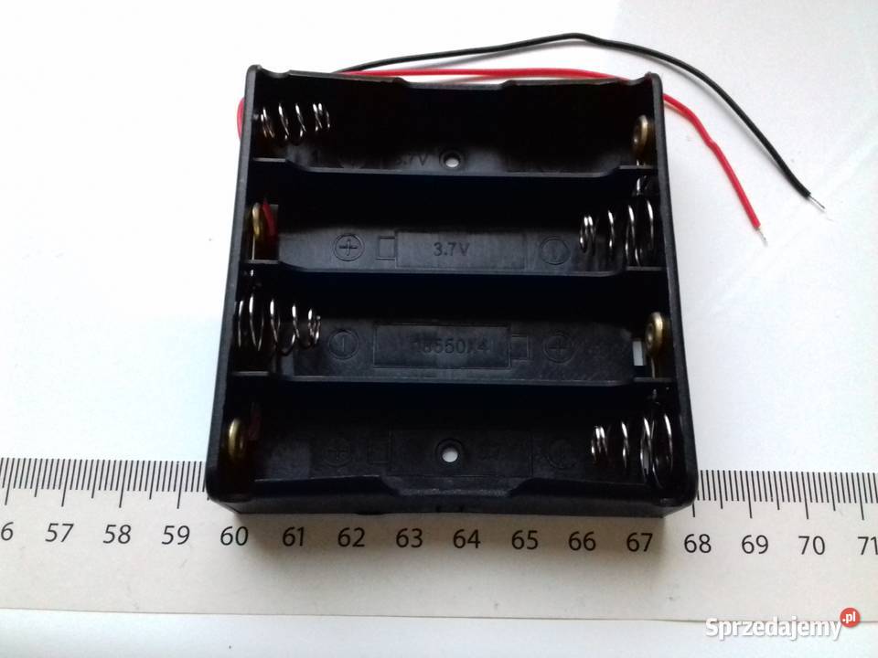Koszyk na akumulatory 4x18650 z kablami Bydgoszcz