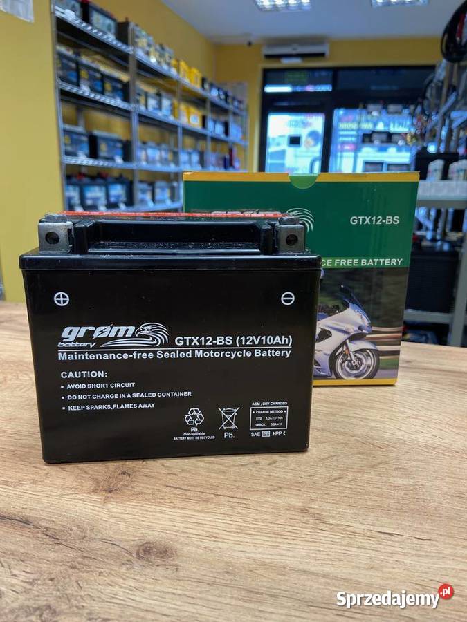 Akumulator motocyklowy GROM GTX12BS YTX12BS 12V Włocławek