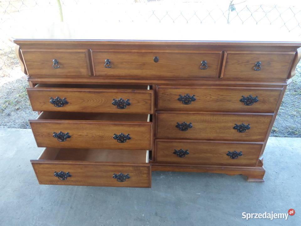 komoda dębowa drewniana stan wysyłka dowóz łódzkie Buczek