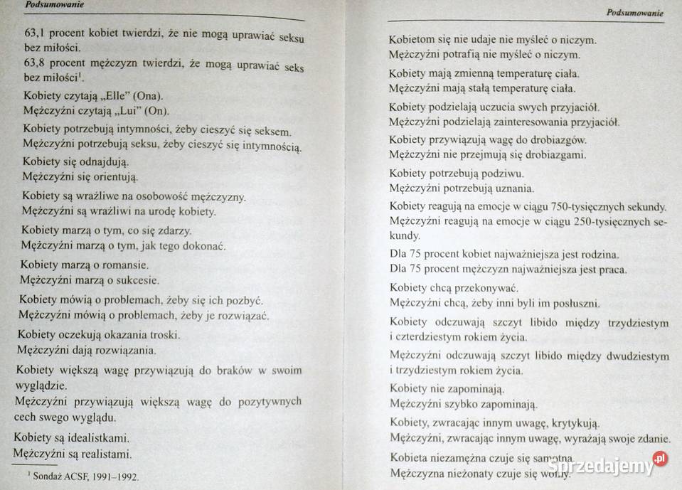 Co mężczyźni chcą wiedzieć o kobietach ML de Pozostałe Chełm