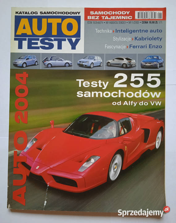 Katalog Samochodowy Auto Testy 2004 Poznań sprzedam