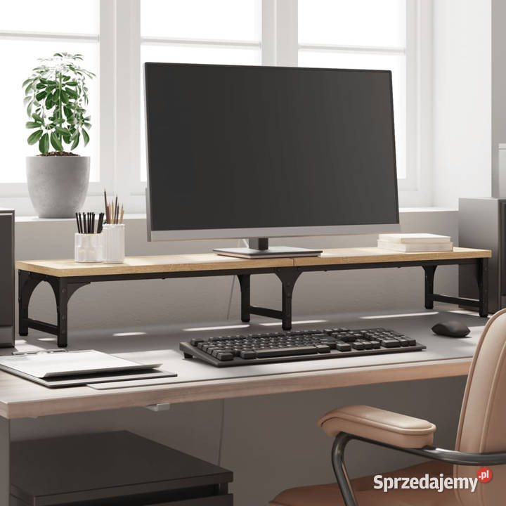 Podstawka pod monitor dąb sonoma 105x23x155 Pozostałe Warszawa