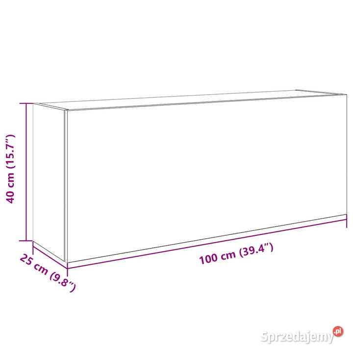 Wisząca szafka łazienkowa dąb sonoma 100x25x40 Warszawa