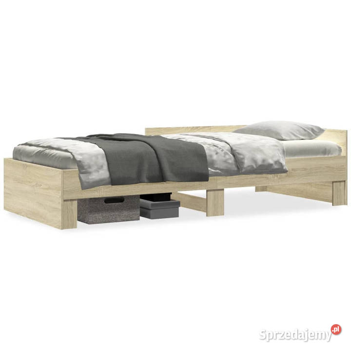 Łóżko bez materaca dąb sonoma 75x190 WM849595 50cm Warszawa sprzedam