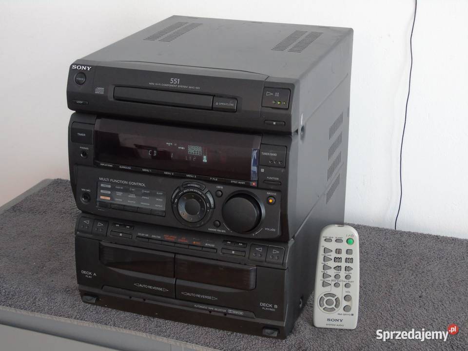 Wieża Sony HCDH551 pilot mocna WYSYŁKA podkarpackie sprzedam