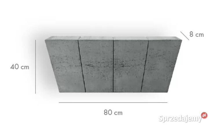 Palisada Maxima 40x80x8 Popielaty Libet Obrzeże mazowieckie Wielogóra