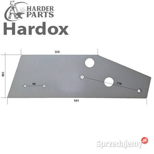Płoza długa HARDOX 90063009L części do pługa nieuszkodzony Suwałki