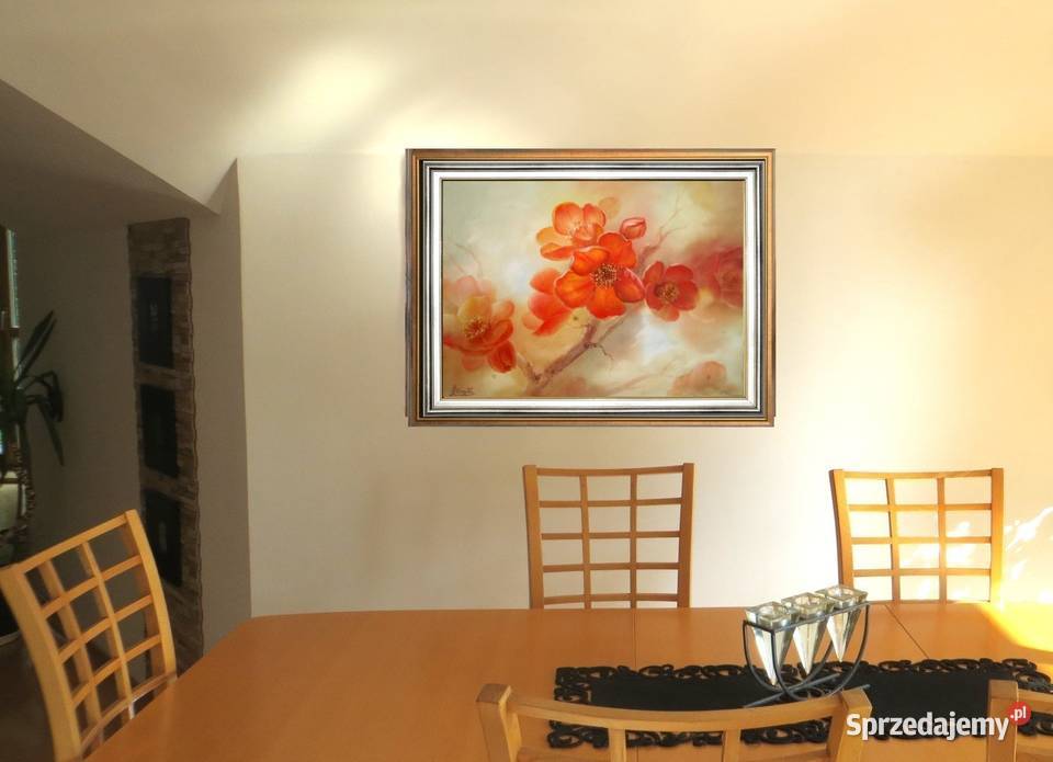 Gałązka Pigwy Impresja ręcznie malowolejny małopolskie