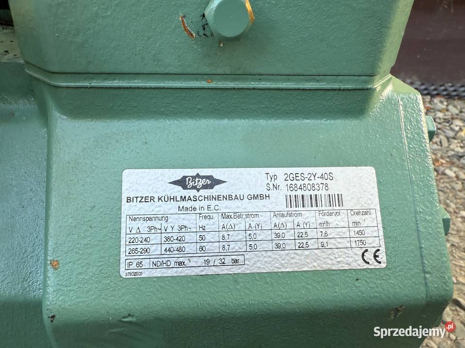 Sprężarka chłodnicza Bitzer 49kW 5C 40C opolskie
