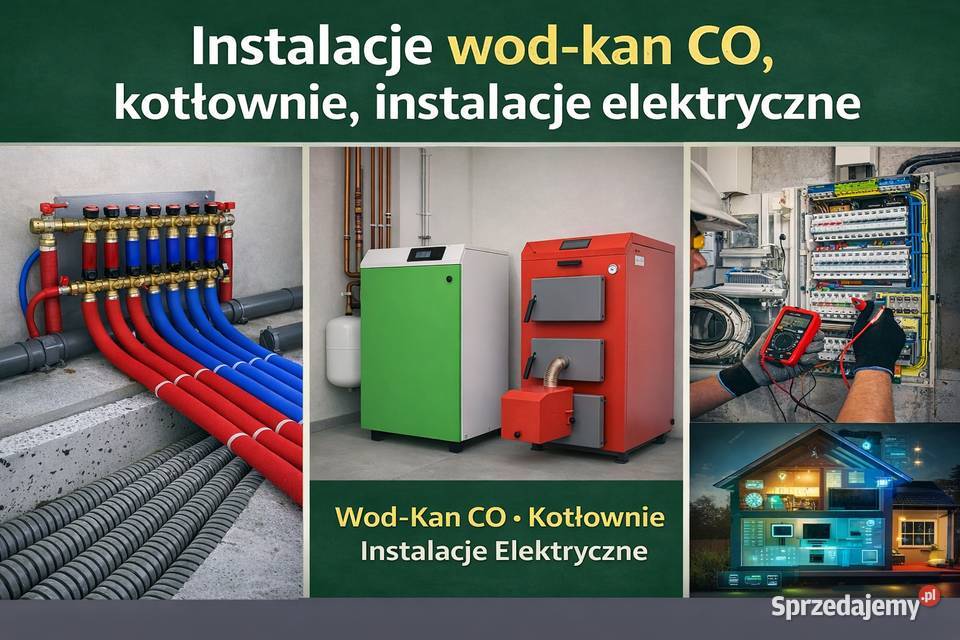 CO hydraulika elektryka podłogówka rekuperacja Kutno