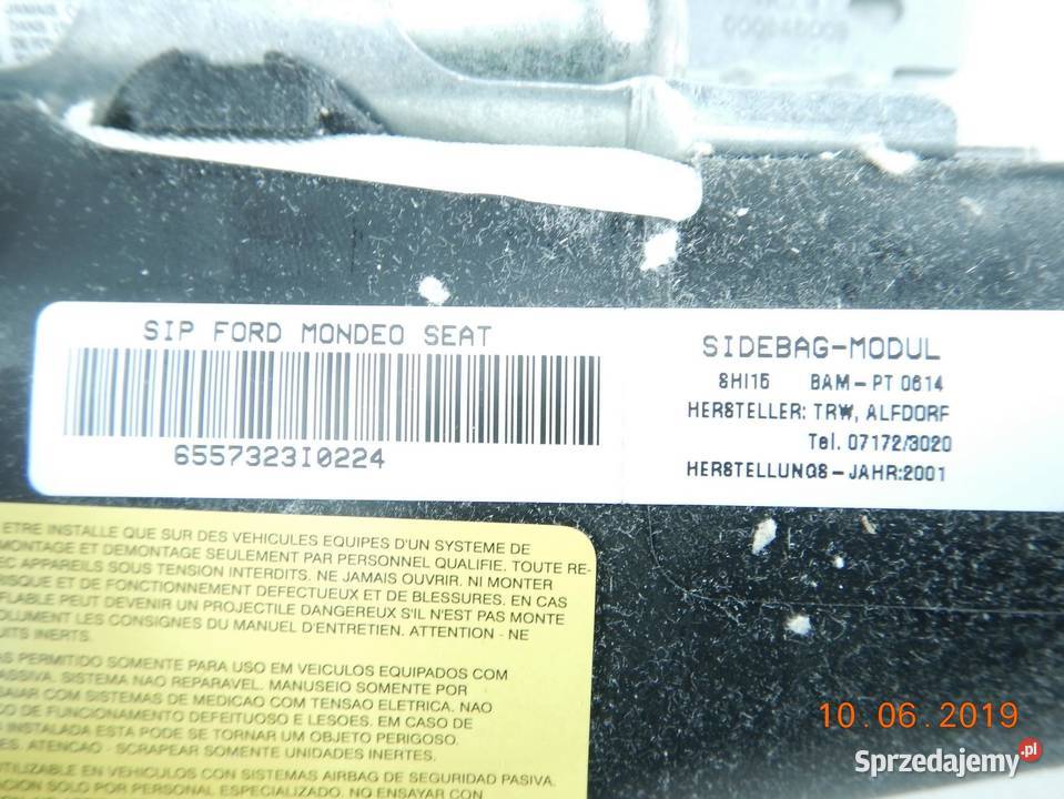 PODUSZKA AIRBAG PASAŻERA FORD MONDEO 9600 ASO