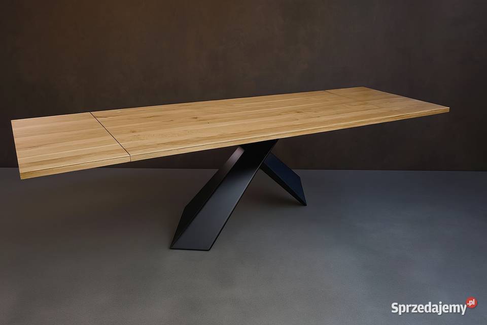 Stół Dębowy LOFT 100 Lite Drewno DĄB Rozkładany 160cm zachodniopomorskie Szczecin