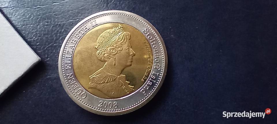 Stare monety 25 pens 2008 Tristan da Cunha Lesko