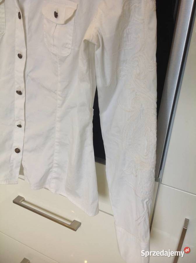 Biała Koszula Damska LAURA BIAGIOTTI ROMA XXSXS długi Nowa Sól