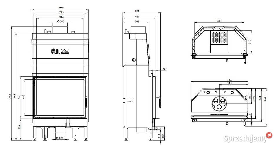 HITZE Wkład kominkowy z płaszczem wodnym ALAQS Wkłady kominowe sprzedam