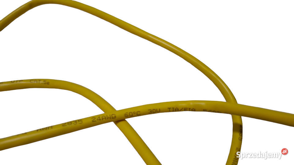 Kabel żółty RJ45RJ45 krosowy sieciowy UTP CAT5e Czeladź