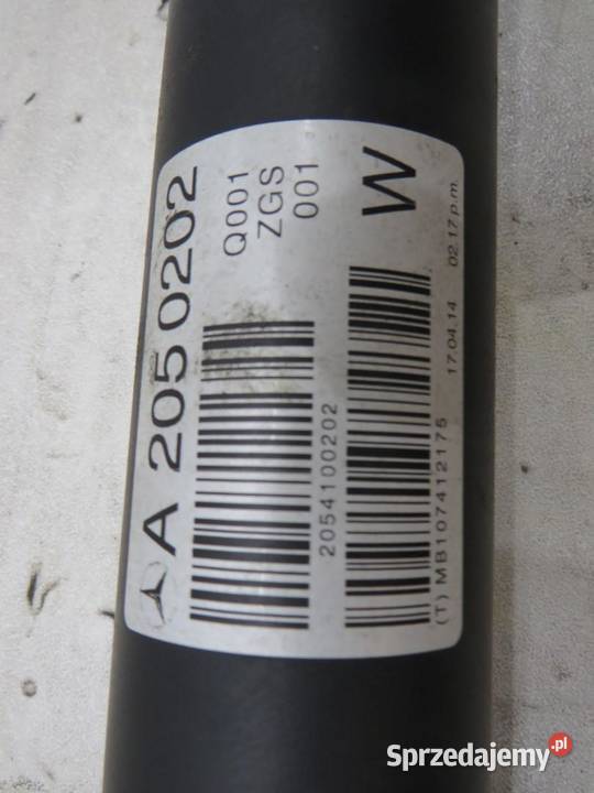 WAŁ NAPĘDOWY MERCEDES W205 A2050202