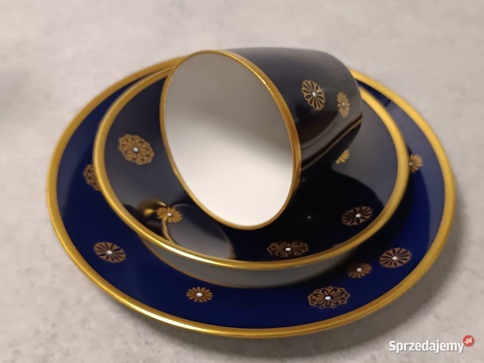 LICHTE Gebrder Heubach Filiżanka Trio Porcelana i szkło Poznań
