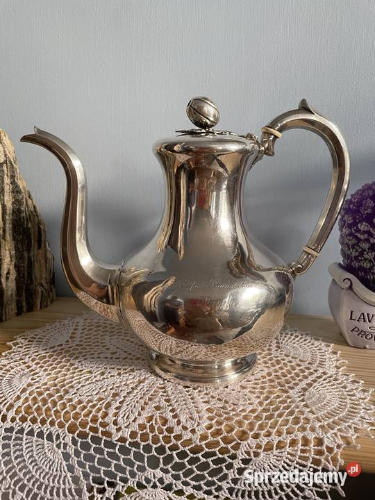 Srebro dzbanek z oliwka Carska Rosja produkcji 1 dolnośląskie Jelenia Góra