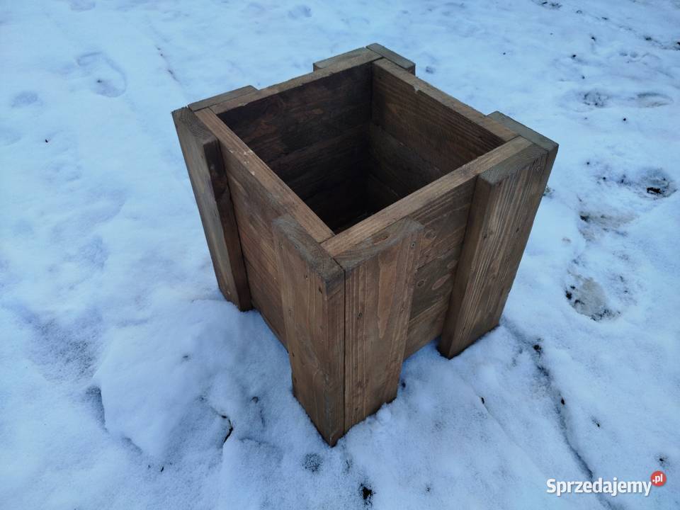 Donica drewniana ogrodowa 35x35 HIT sezonu ogród Brodnica