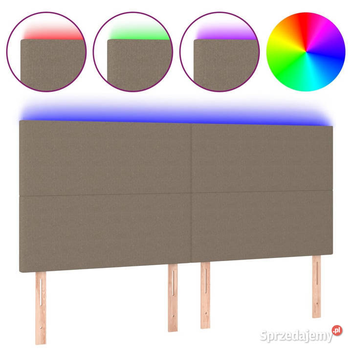 Zagłówek do łóżka z LED taupe 160x5x118128 Warszawa sprzedam