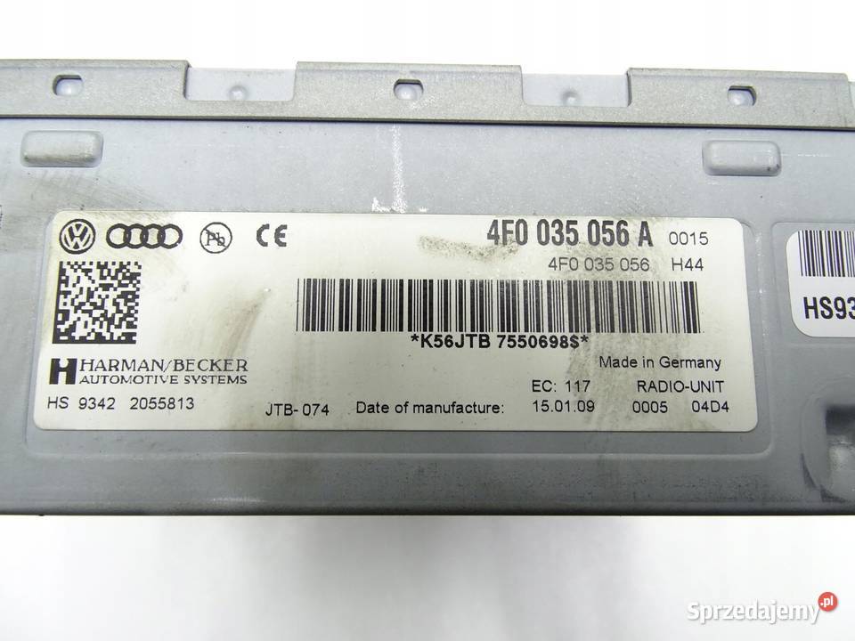 WZMACNIACZ TUNER RADIA 4F0035056A AUDI A6 C6