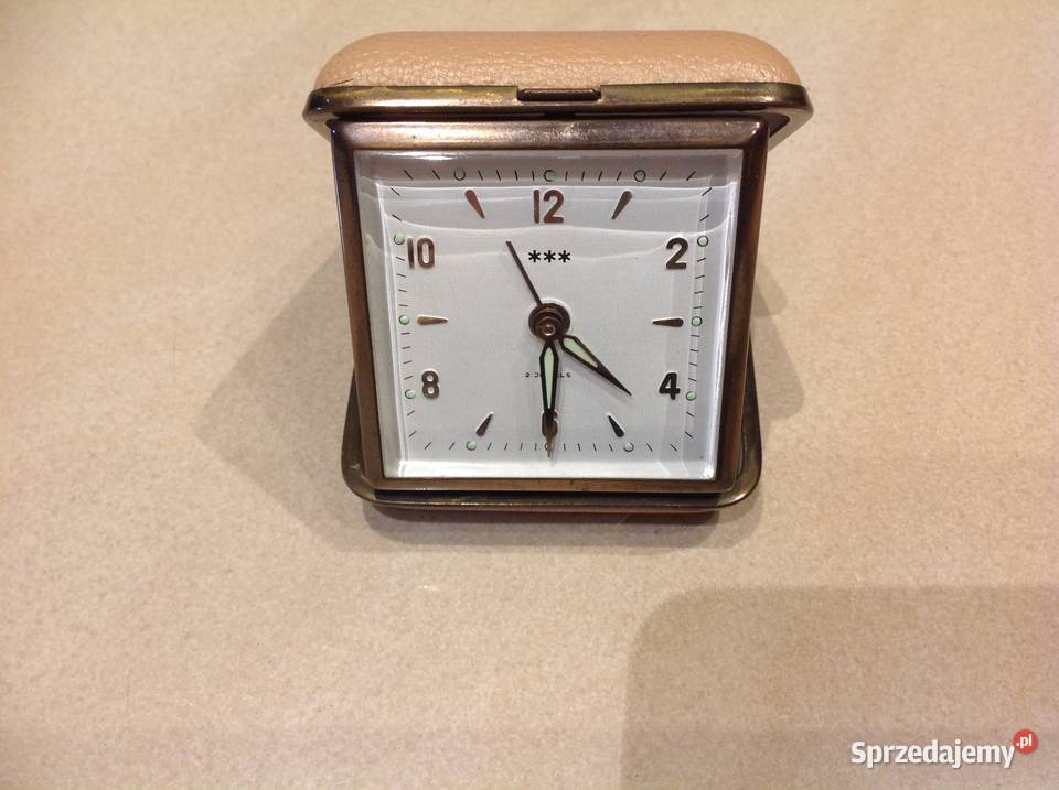 Stary Zegarek Budzik Podróżny 2 JEWELS Nowa Sól