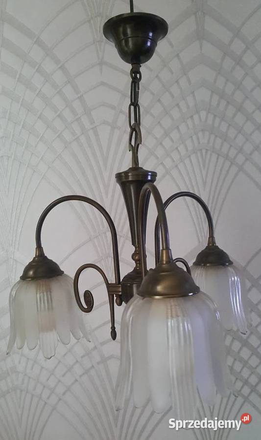 Żyrandol patynowany CAPRI klosze