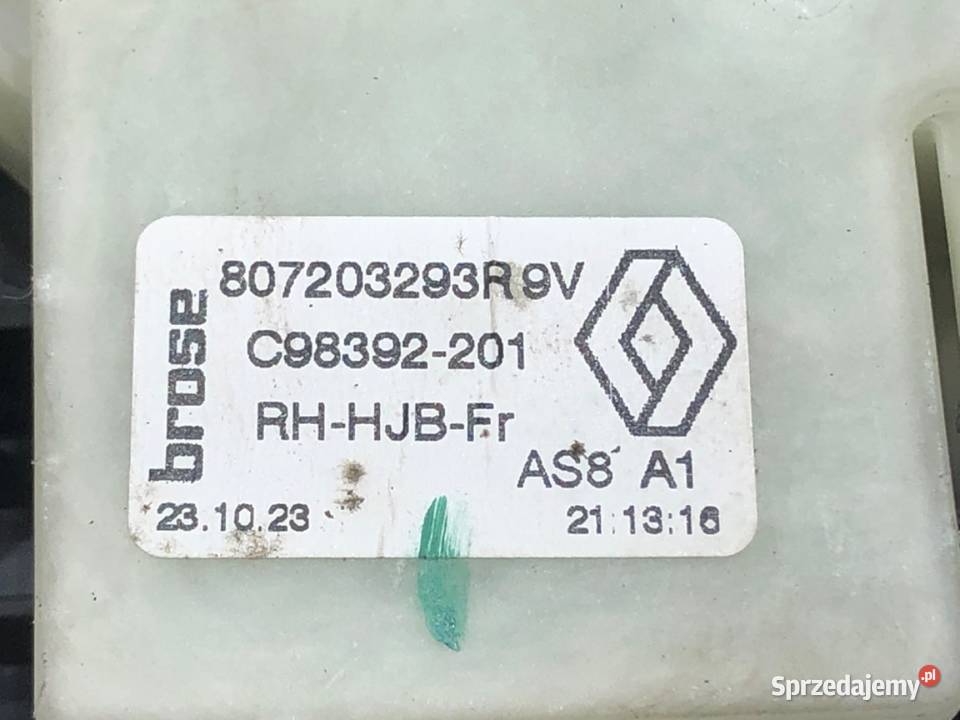 PODNOŚNIK SZYBY PRAWY PRZÓD RENAULT CAPTUR II podkarpackie