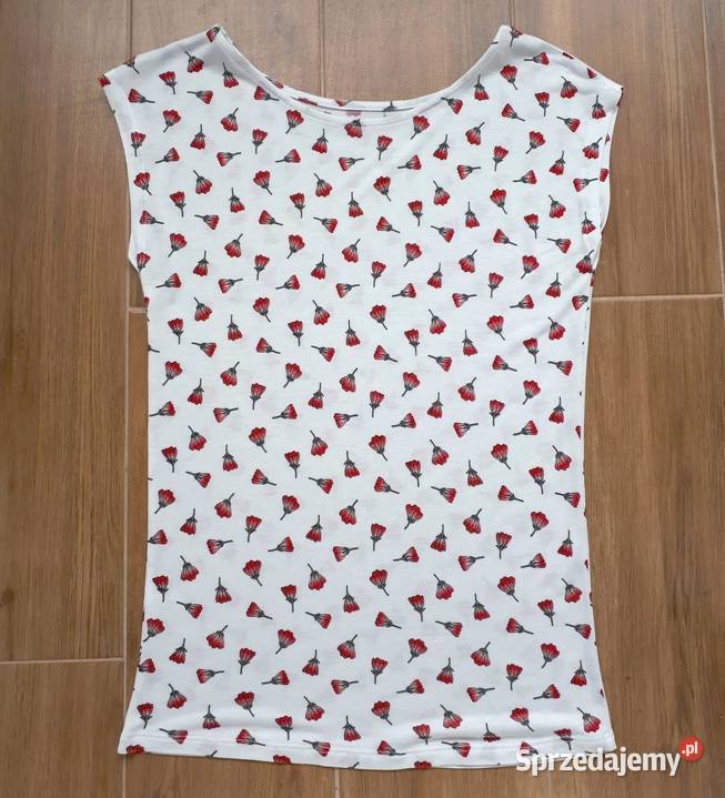 Tshirt Bluzka biała kwiaty Orsay XS 34 wiskoza i Warszawa sprzedam