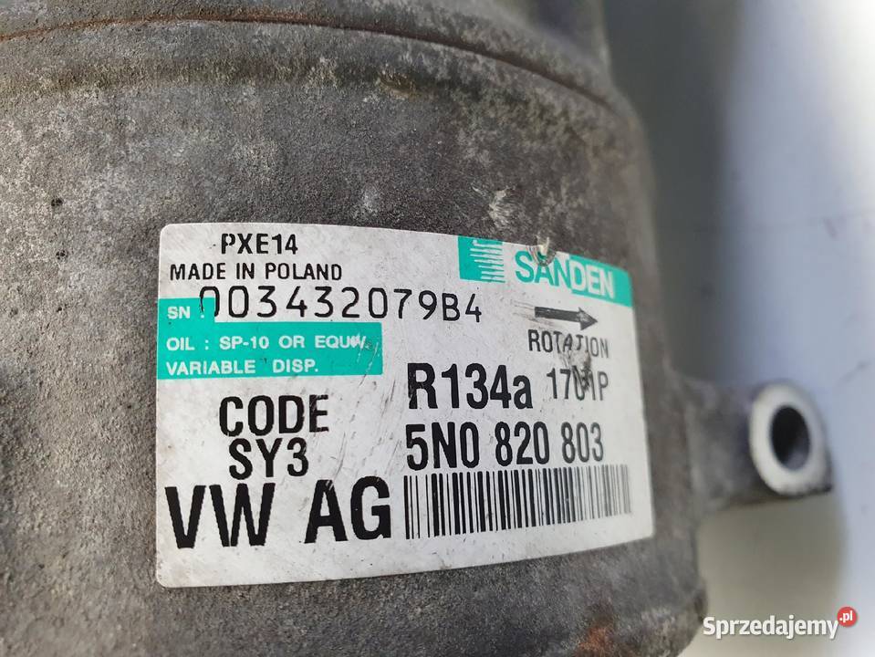 SPRĘŻARKA KLIMATYZACJI VW Golf V 19 TDI pompa lubelskie Chełm