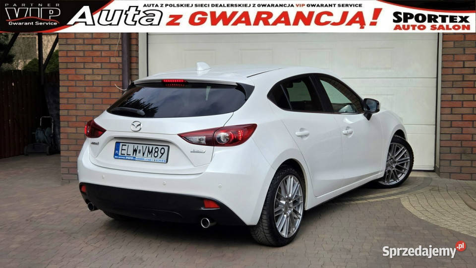 Mazda 3 20 165SkyActivNAWIGACJA HeadUpBIAŁA immobilizer Aleksandrów Łódzki sprzedam